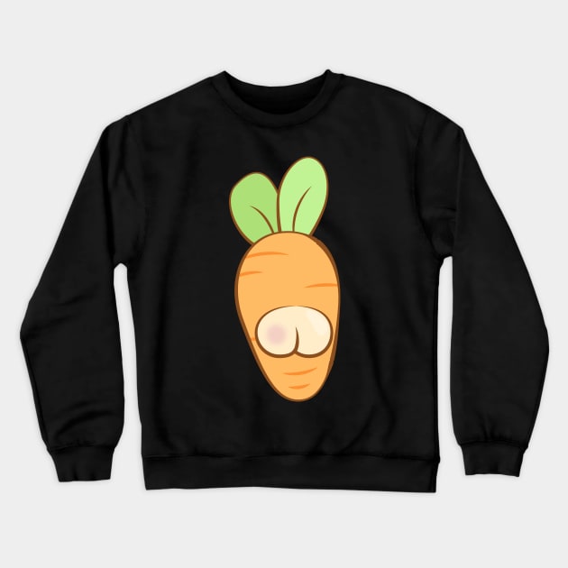 Funny Carrot Butt Crewneck Sweatshirt by Irene Koh Studio